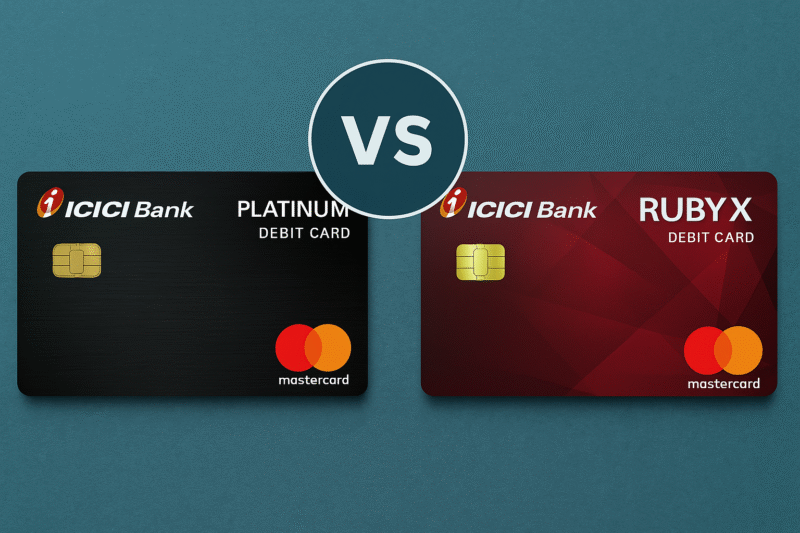 ICICI Bank Platinum Debit Card vs ICICI Bank Rubyx Debit Card Comparison – Fees, Rewards & Benefits Explained