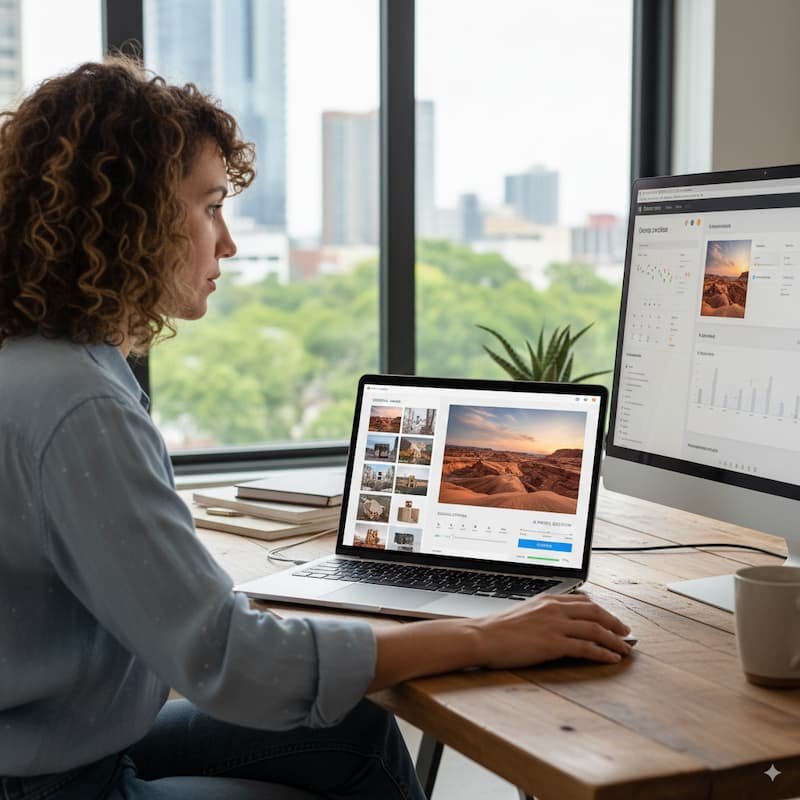 Professional enhancing visuals for marketing campaigns with image upscaler